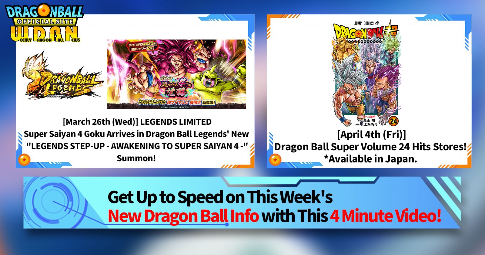 [March 31st] Weekly Dragon Ball News Broadcast!